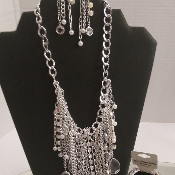 NWTS EFM & GOLDEN STELLA NECKLACE EARRINGS & BRACE - Picture 5 of 8